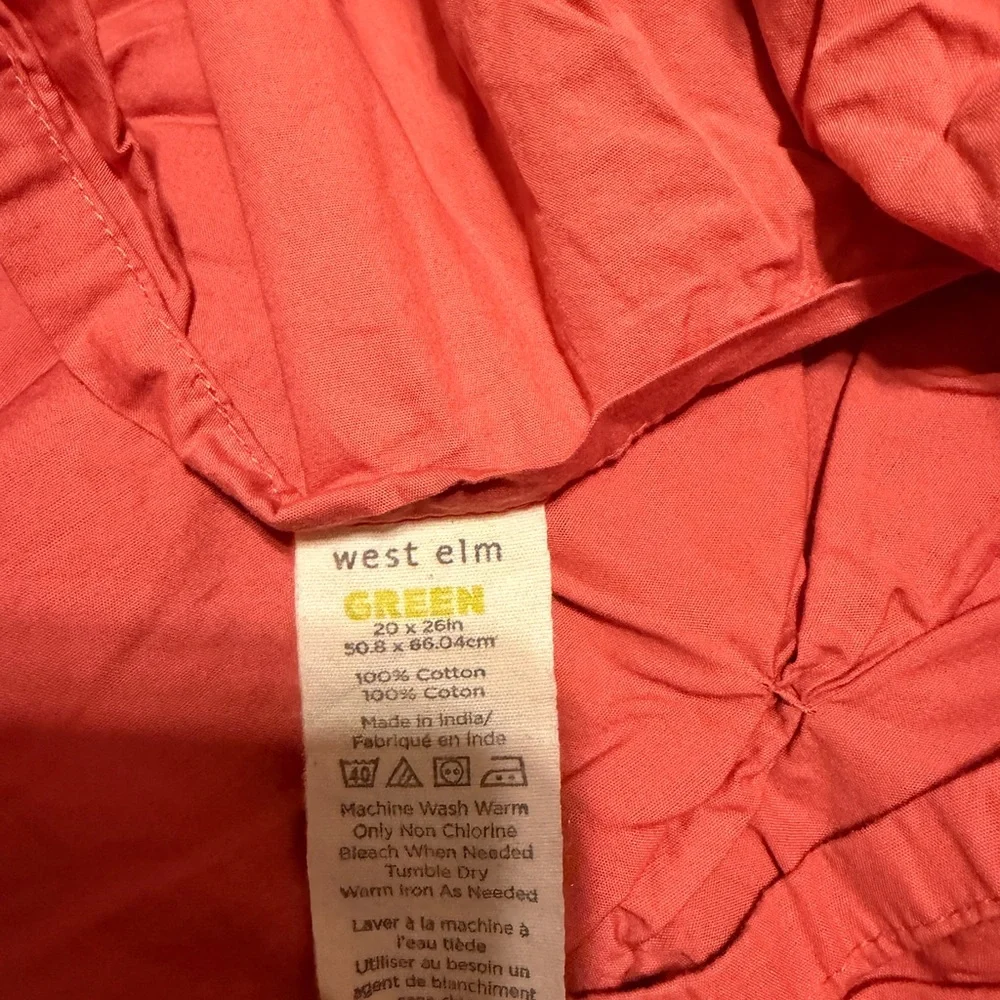 West Elm Coral queen size Duvet & Pillowcases Set